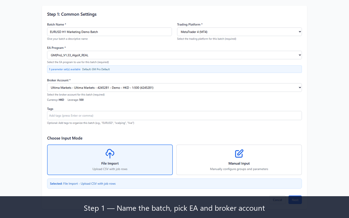 Batch Backtesting